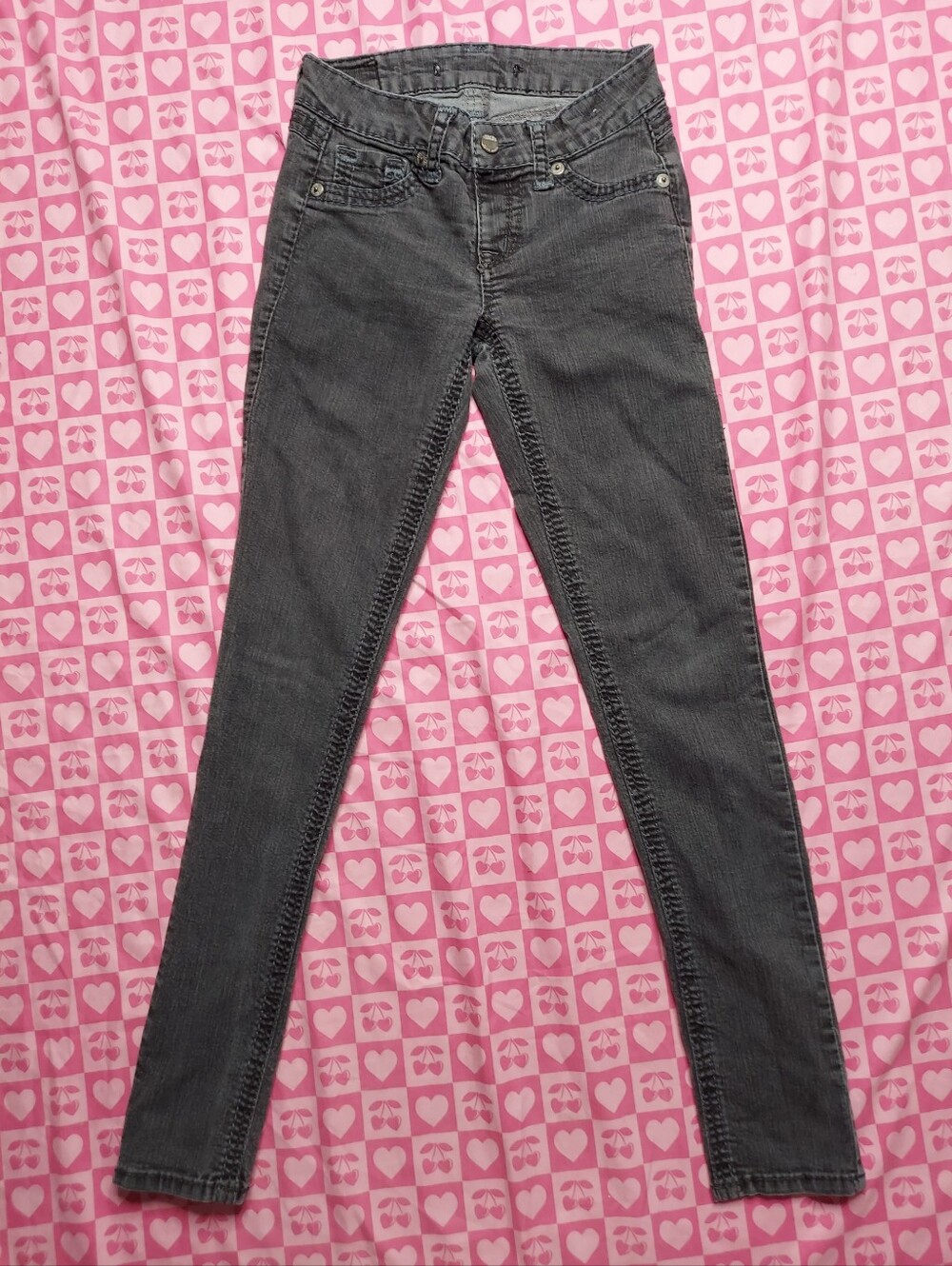 Gray Fragile Skinny Jeans
